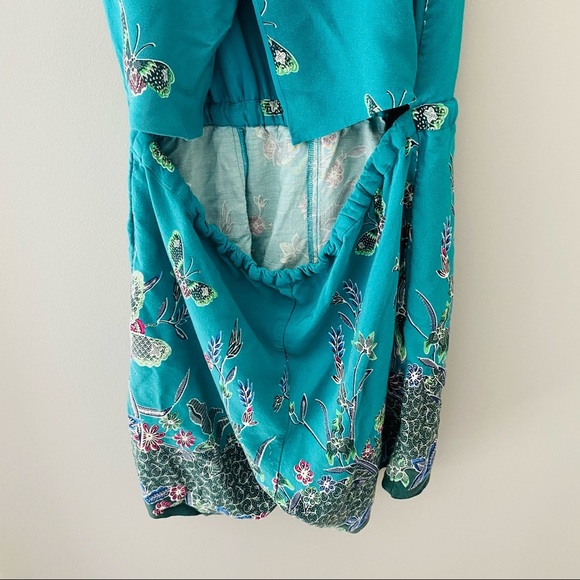 Elevenses By Anthro. Papillion Romper Green Sz XS - Picture 12 of 15